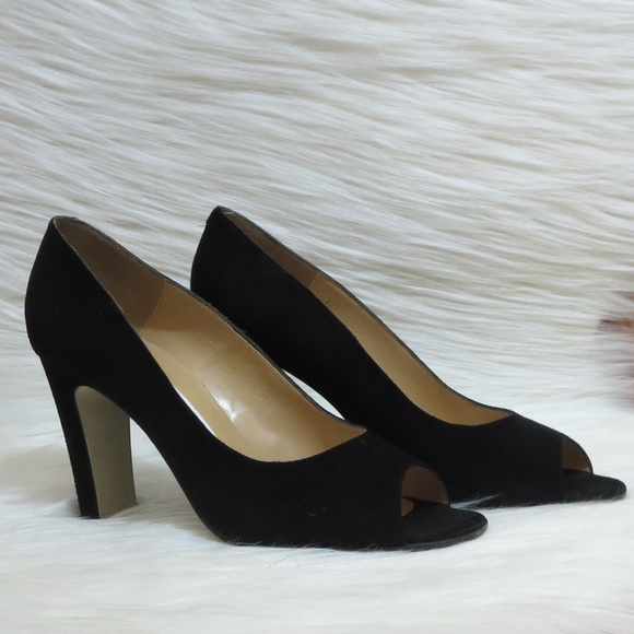 Sacha London | 7.5 | Suede Peeptoe Pumps - Picture 4 of 7